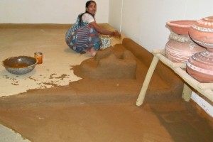 Cow dung flooring