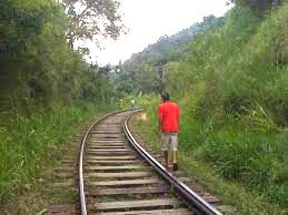 Walking on track